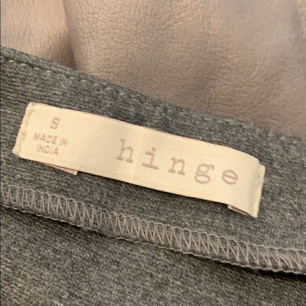 Hinge Gray Fit & Flare Mini Skirt Leather S - Picture 6 of 7